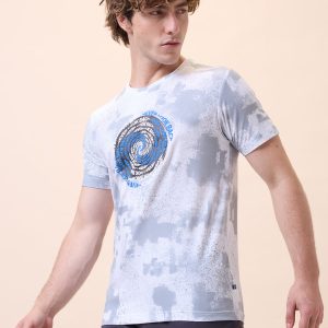 Status Quo Mens All-Over Typography Round Neck Half Sleeves Regular Fit T-Shirt
