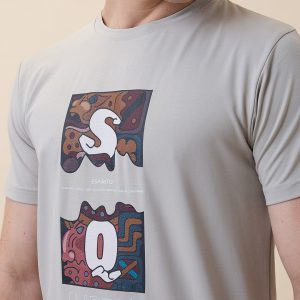 Status Quo Men'S Printed Round Neck Half Sleeves Regular Fit T-Shirt