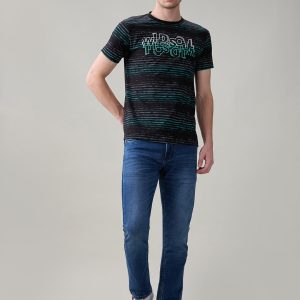 Status Quo Men'S Printed Half Sleeves Round Neck Regular Fit T-Shirt