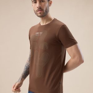 Status Quo Men'S Front Typography Print Half Sleeves Round Neck T-Shirt