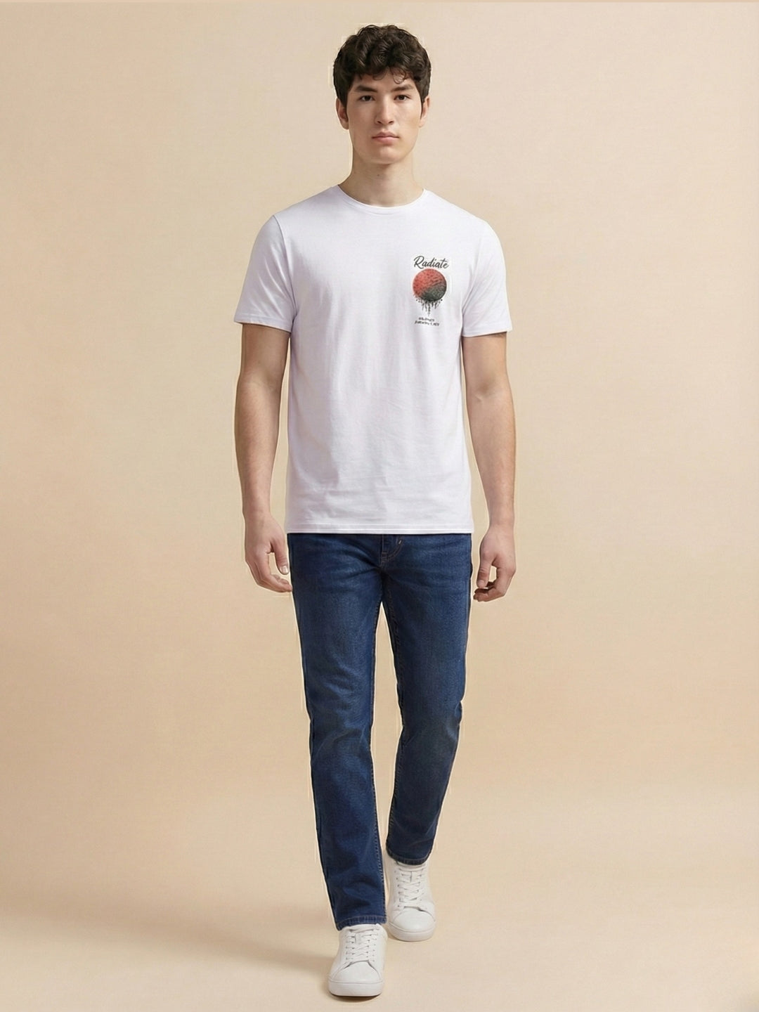 Status Quo Men'S Graphic Typography Print Round Neck Half Sleeves T-Shirt