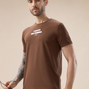 Status Quo Men'S Chest & Back Typography Print Round Neck Half Sleeves Regular Fit T-Shirt