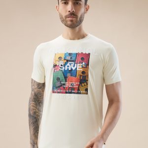 Status Quo Men'S Graphic And Typography Print Round Neck Regular Fit T-Shirt