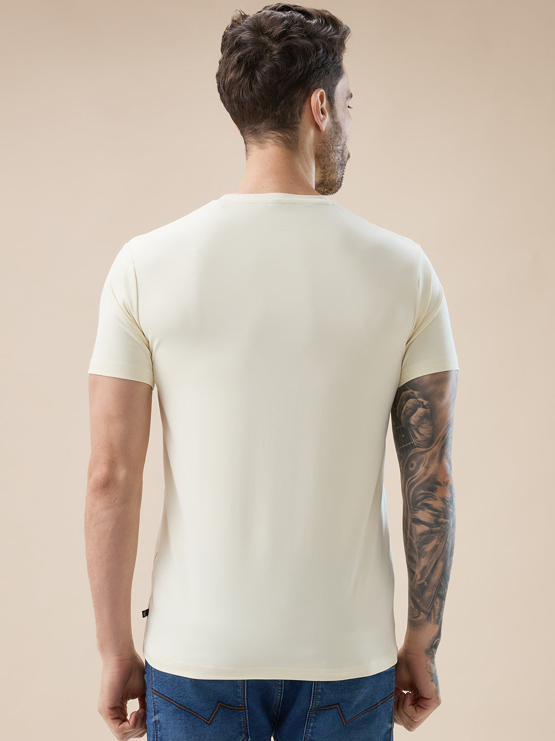 Status Quo Men'S Graphic And Typography Print Round Neck Regular Fit T-Shirt