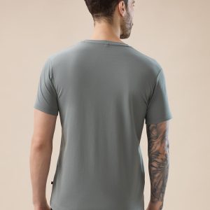 Status Quo Men'S Applique Typography Print Round Neck Regular Fit T-Shirt