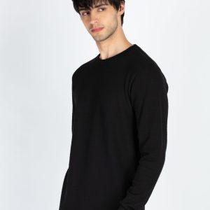 Status Quo Men'S Solid Round Neck Full Sleeve T-Shirt