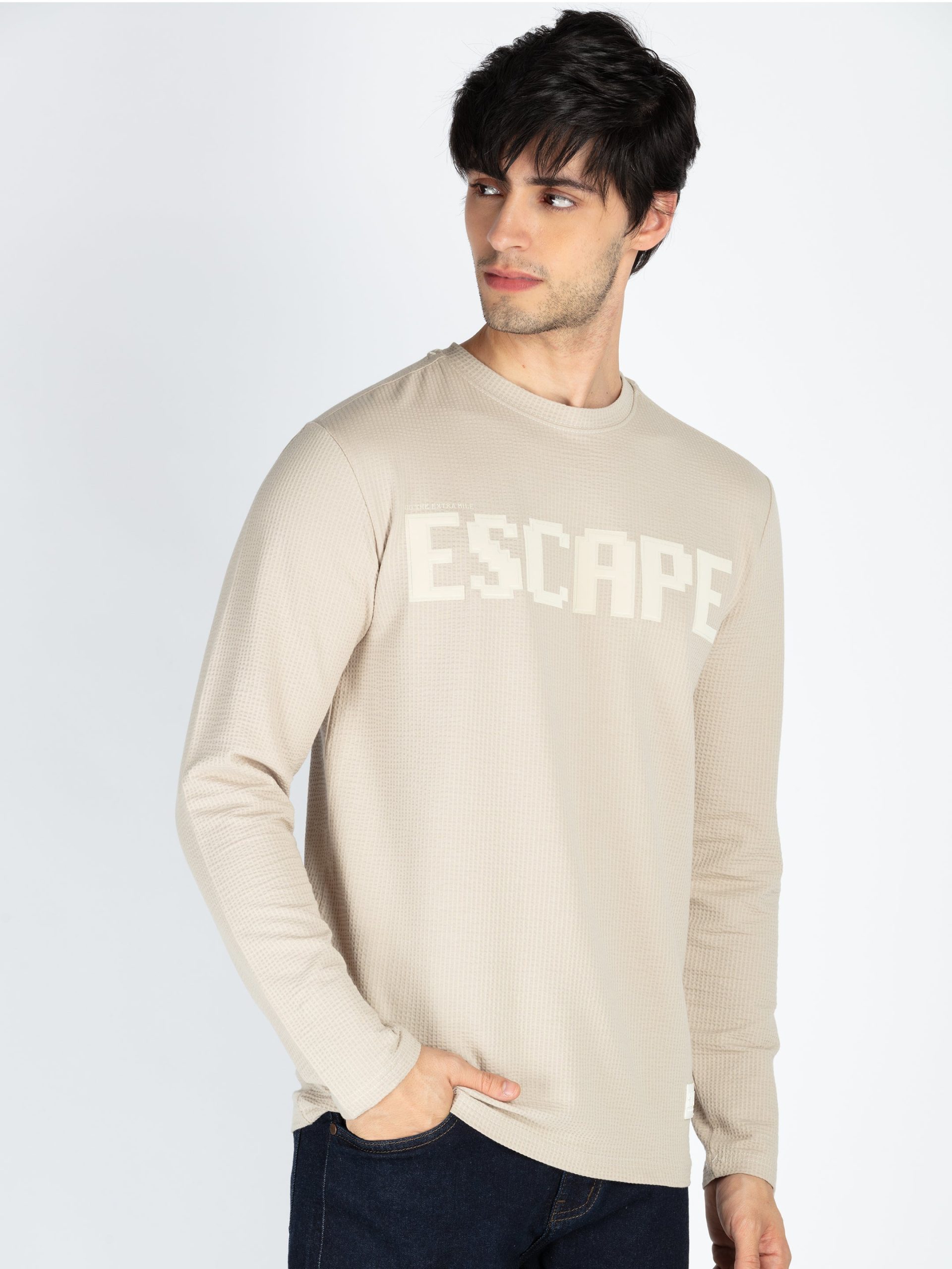 Status Quo Men'S Printed Round Neck Full Sleeve T-Shirt