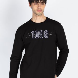 Mens Printed Round Neck Full Sleeve T-Shirt