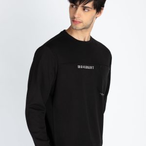 Mens Colorblocked Round Neck Full Sleeve T-Shirt