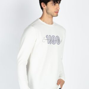 Mens Printed Round Neck Full Sleeve T-Shirt