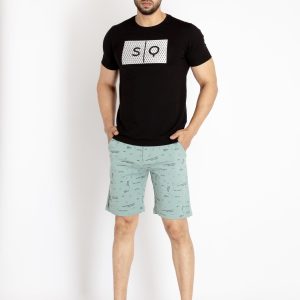 Status Quo Mens Solid Regular Fit Shorts
