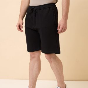 Status Quo Mens Solid Regular Fit Drawstring Shorts
