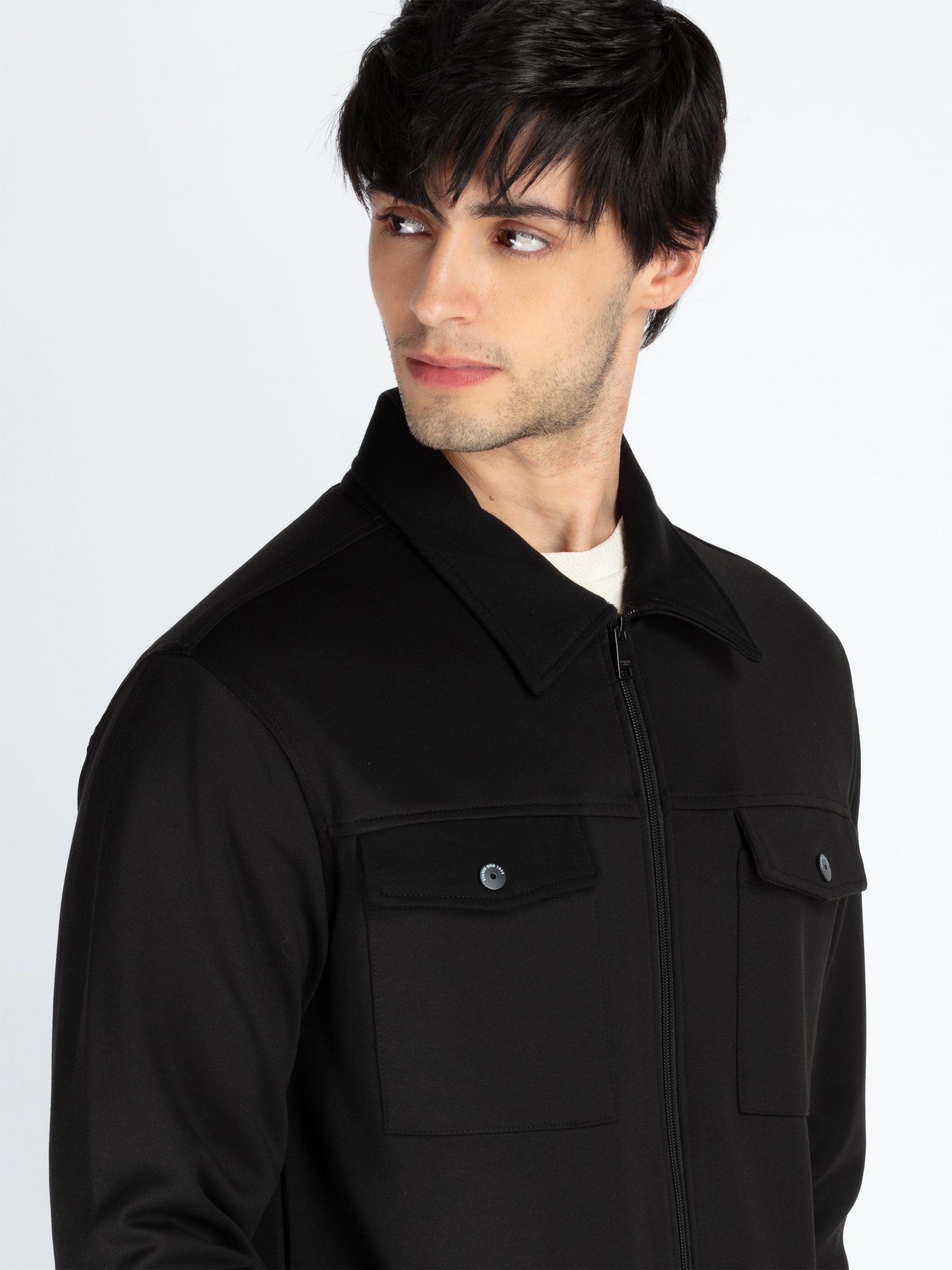 Status Quo Men'S Solid Regular Fit Shacket