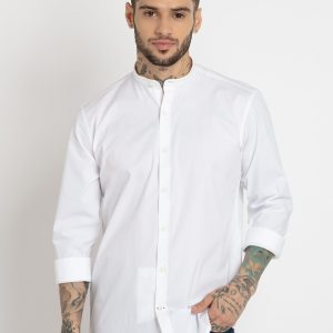 Status Quo Mens Checkered Cotton Slim Fit Shirt