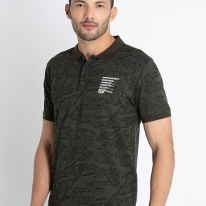 Mens All Over Printed Polo T-Shirt