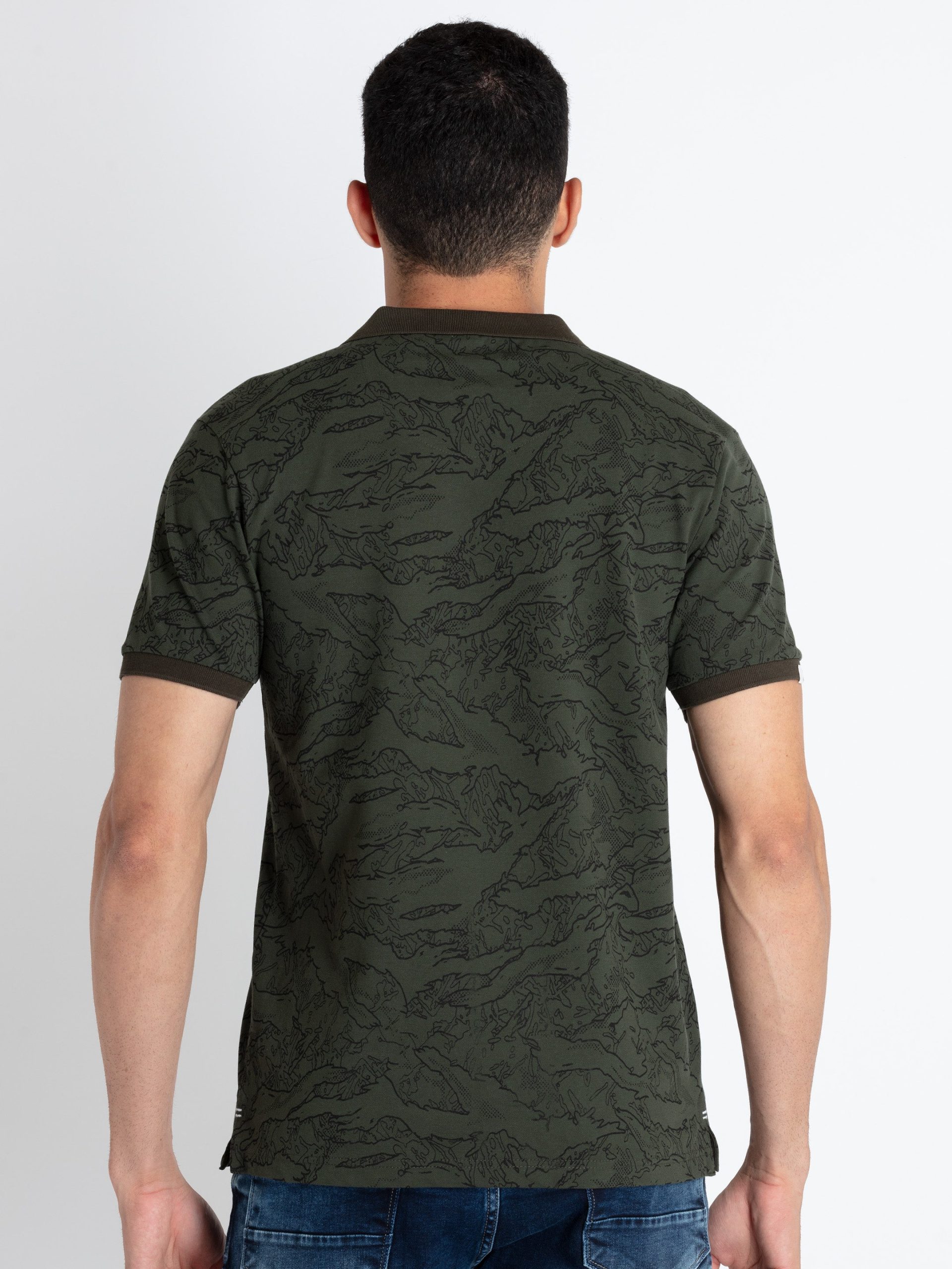 Mens All Over Printed Polo T-Shirt