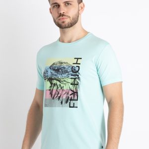 Mens Printed Round Neck T-Shirt