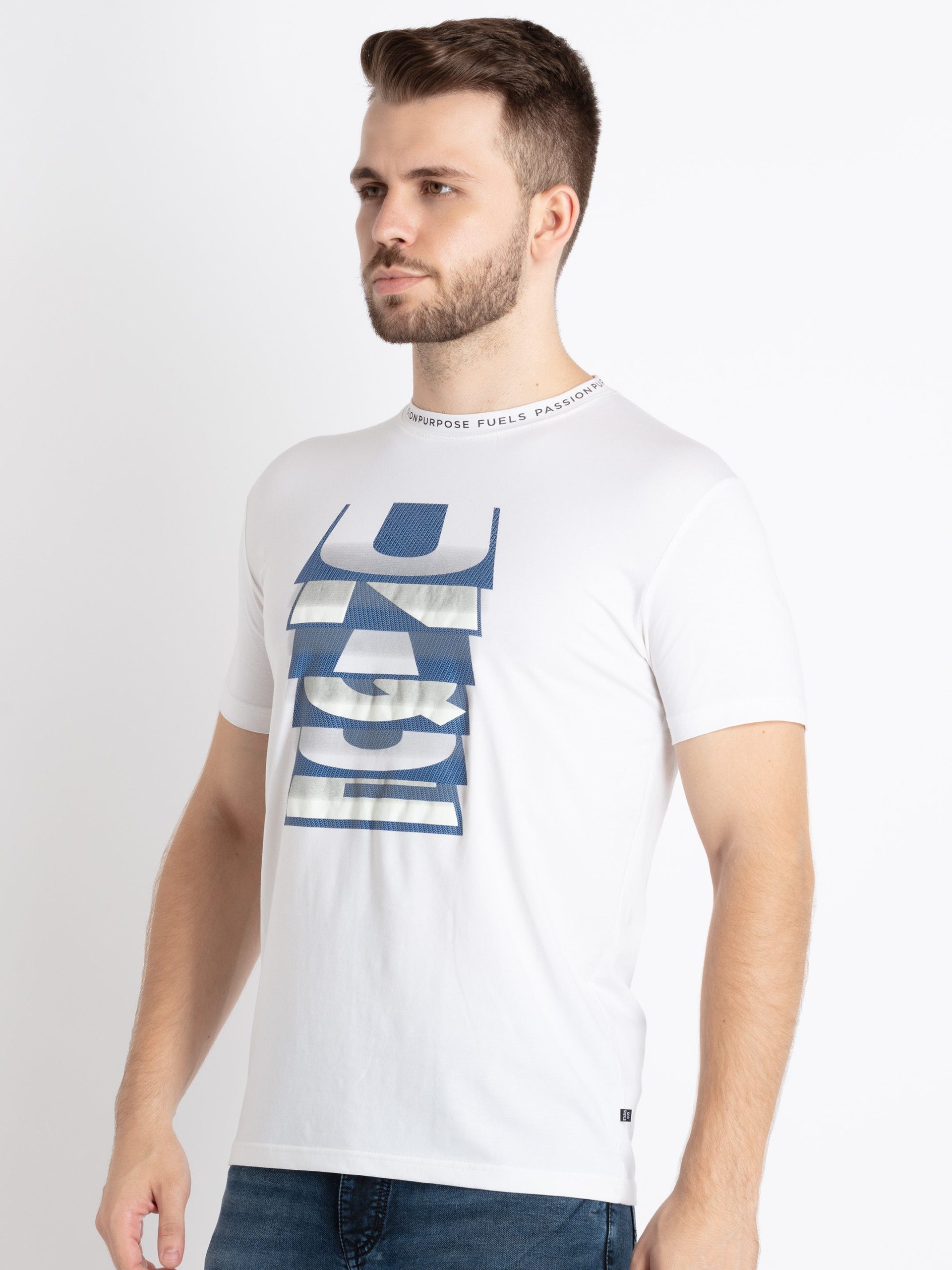 Mens Printed Round Neck T-Shirt