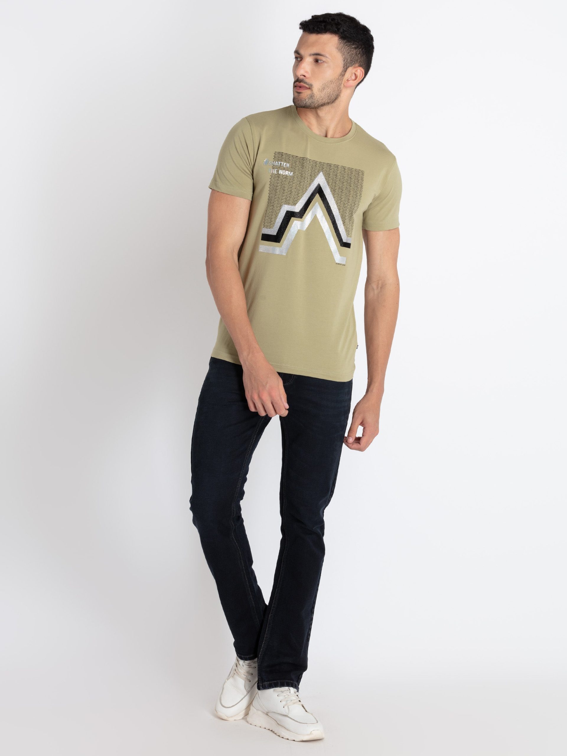 Status Quo Mens Printed Round Neck T-Shirt
