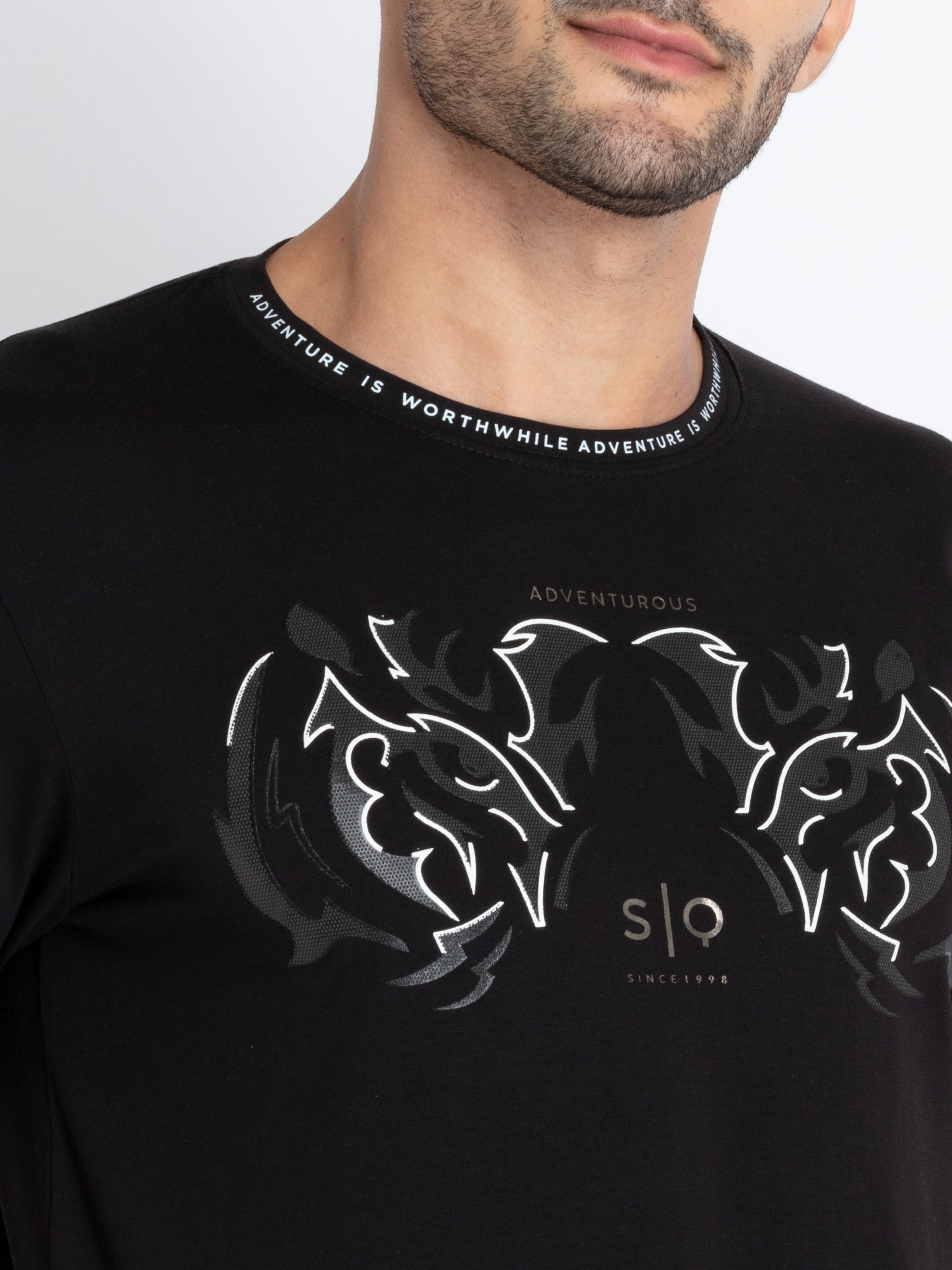 Mens Printed Round Neck T-Shirt