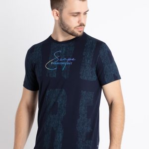 Mens Printed Round Neck T-Shirt