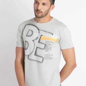 Mens Printed Round Neck T-Shirt
