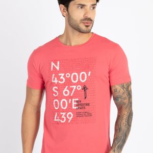 Mens Printed Round Neck T-Shirt