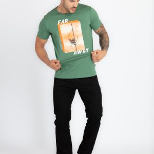 Mens Printed Round Neck T-Shirt