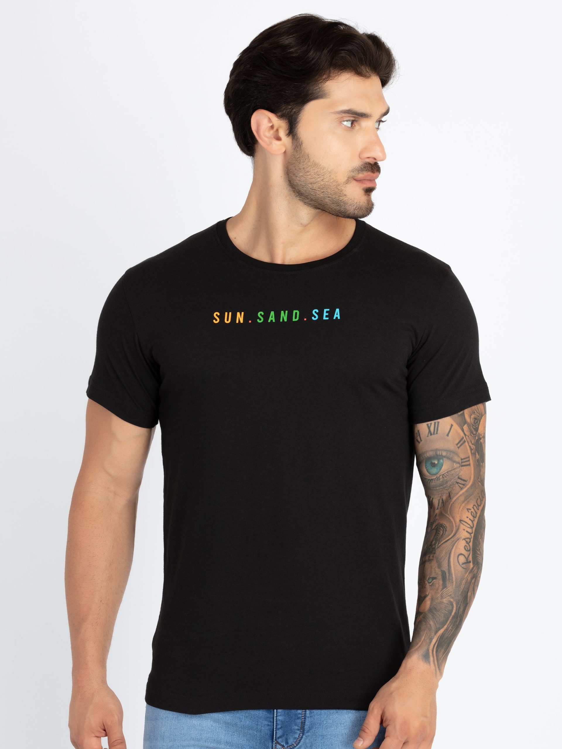 Status Quo Mens Front & Back Printed Round Neck T-Shirt