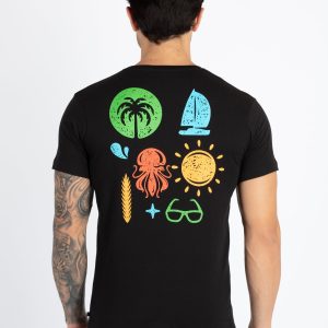 Status Quo Mens Front & Back Printed Round Neck T-Shirt