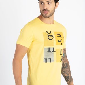 Mens Printed Round Neck T-Shirt