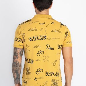 Mens All Over Printed Polo T-Shirt