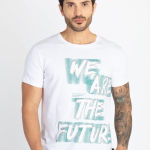 Status Quo Men'S Typography Printed Round Neck Half Sleeves Regular Fit Tshirt