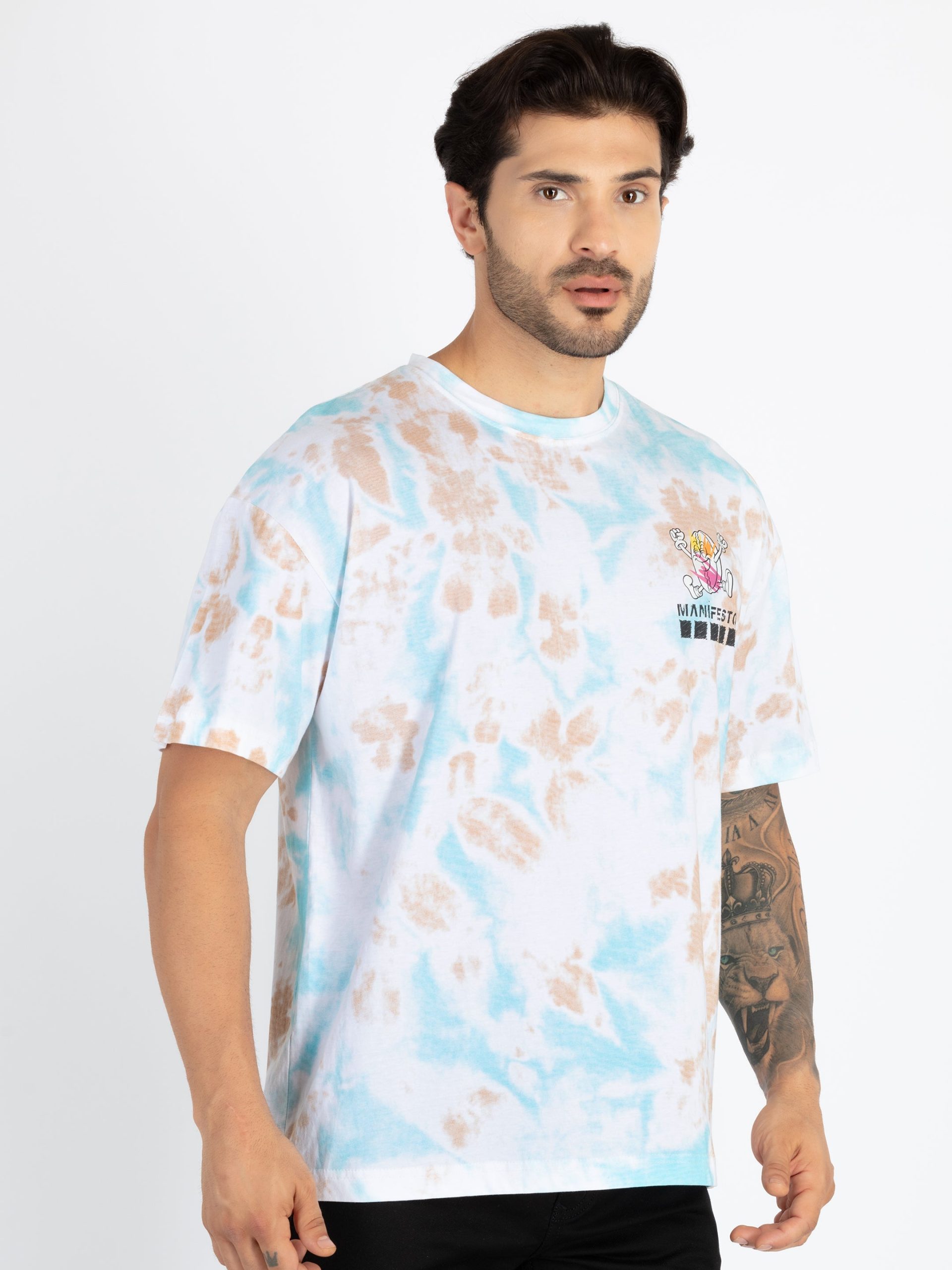Mens Front & Back Printed Oversized T-Shirt