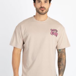 Mens Front & Back Printed Oversized T-Shirt