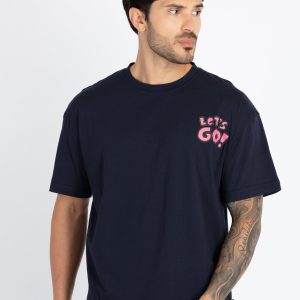 Mens Front & Back Printed Oversized T-Shirt