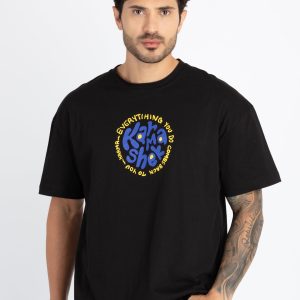 Mens Front & Back Printed Oversized T-Shirt