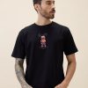 Status Quo Men'S Printed Round Neck Half Sleeves Oversized Tshirt