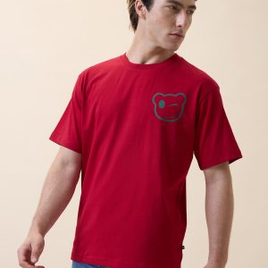 Status Quo Mens Printed Round Neck Half Sleeves Oversized Tshirt
