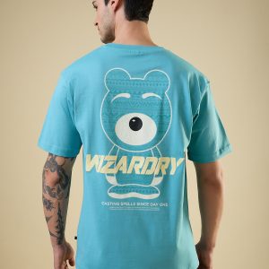 Mens All-Over Graphic Printed Half Sleeves Regular Fit Tshirt