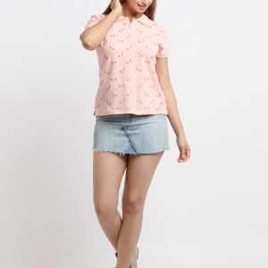 Status Quo Womens Printed Polo T-Shirt