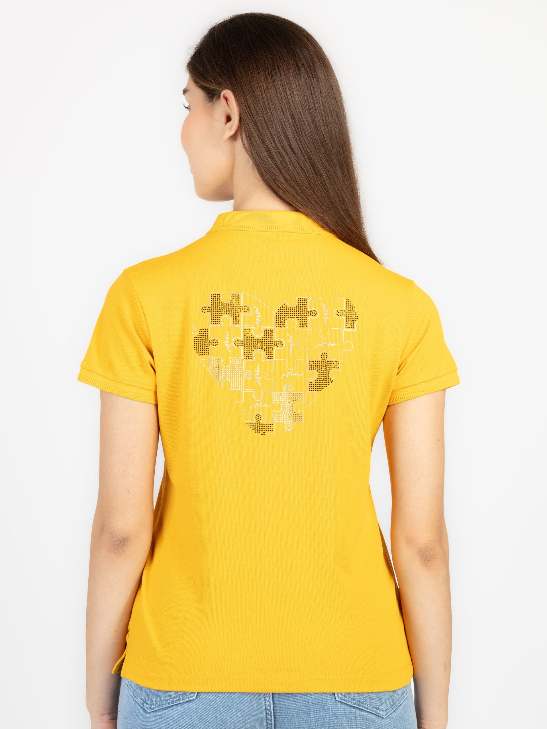 Status Quo Women Chest Printed Round Neck Regular Fit Tshirt