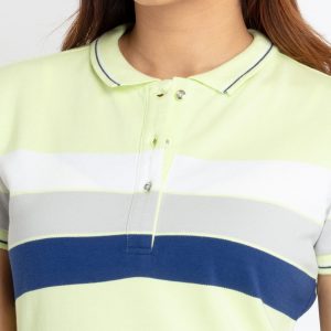 Status Quo Womens Bodycon Striped Polo Dress