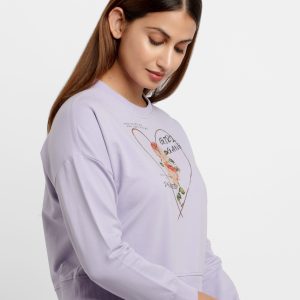 Womens Printed Lightweight Sweatshirt