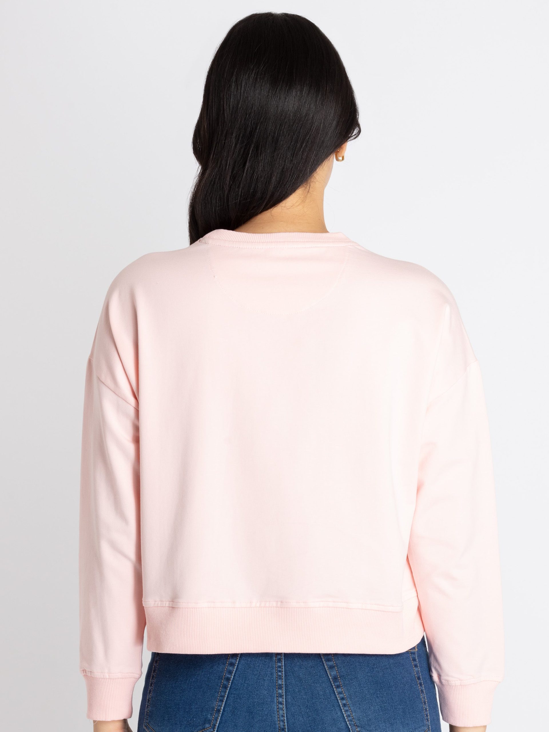 Womens Solid Lightweight Sweatshirt