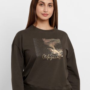 Womens Printed Lightweight Sweatshirt