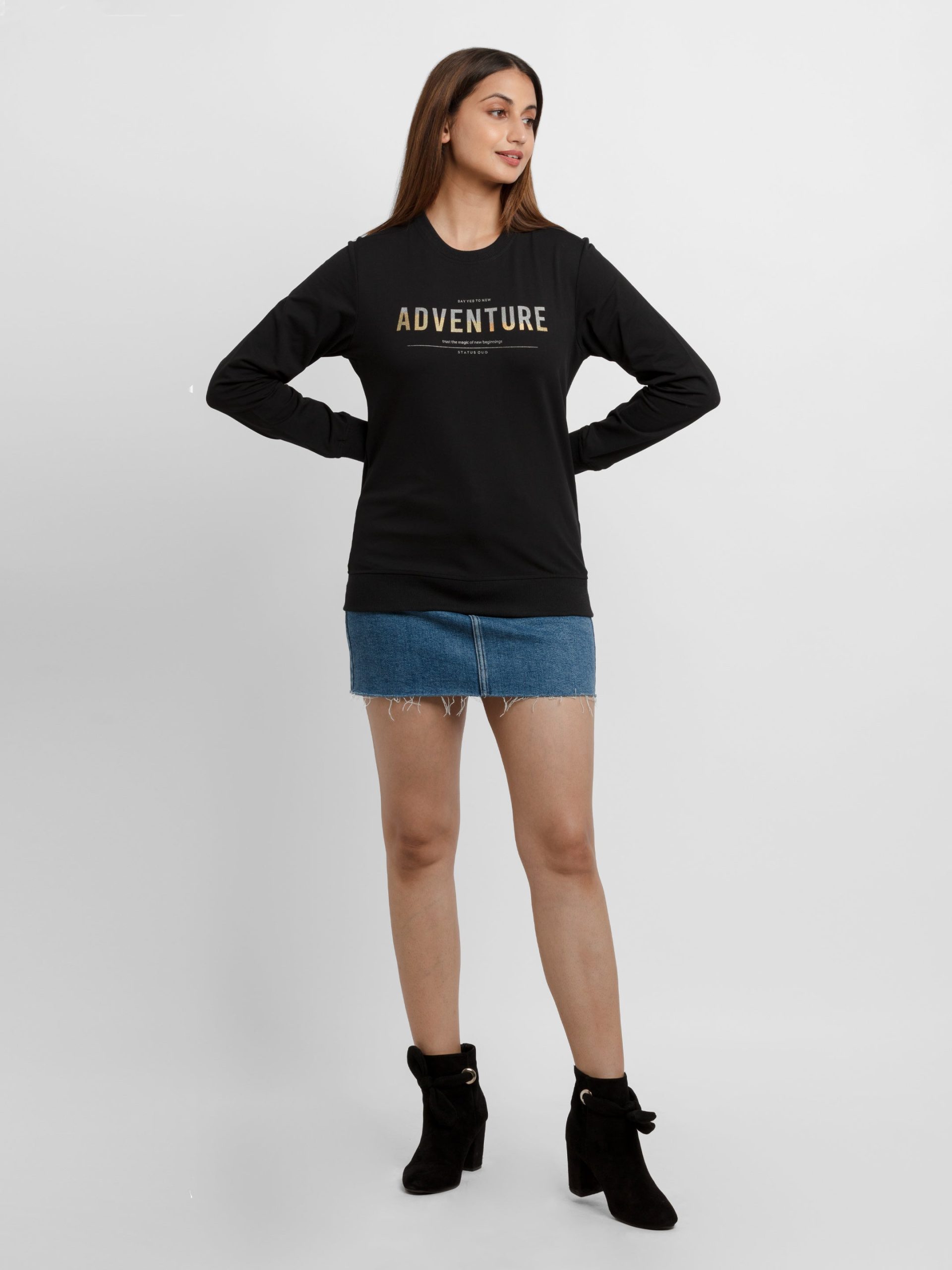 Womens Printed Lightweight Sweatshirt