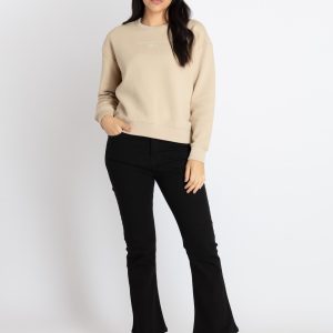 Womens Solid Lightweight Sweatshirt