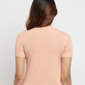 Status Quo Status Quo Women Solid Round Neck Half Sleeves Regular Fit Sweater