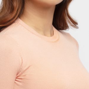 Status Quo Status Quo Women Solid Round Neck Half Sleeves Regular Fit Sweater